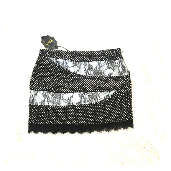 Black Dresses & Skirts - Studded mini skirt